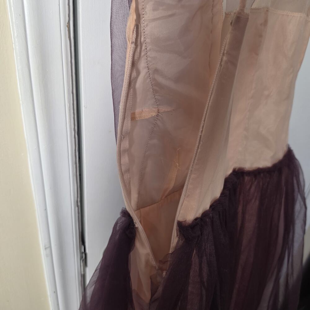 Eloquii Cocktail Pink Mauve Tulle Party Dress V Neck Sz 14 Fairy Wedding Guest - Picture 9 of 9